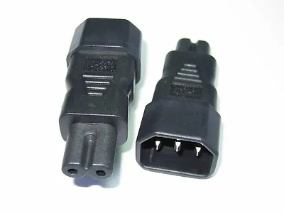 1 X IEC 320 Adapter C14>C7 8   Cold Device Plug On Small Appliance Plug • £8